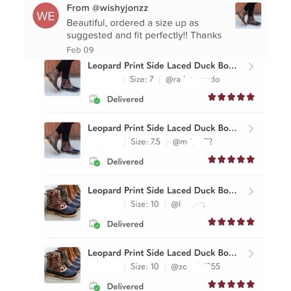 Leopard Print Side Laced Duck Boots - Picture 8 of 9